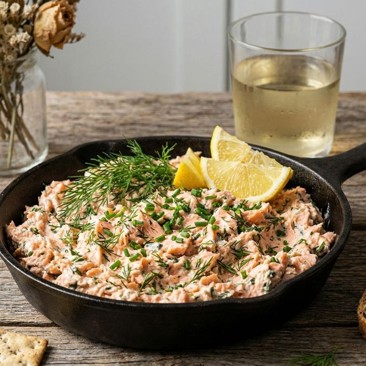 Rillettes de saumon aux herbes fraîches et citron