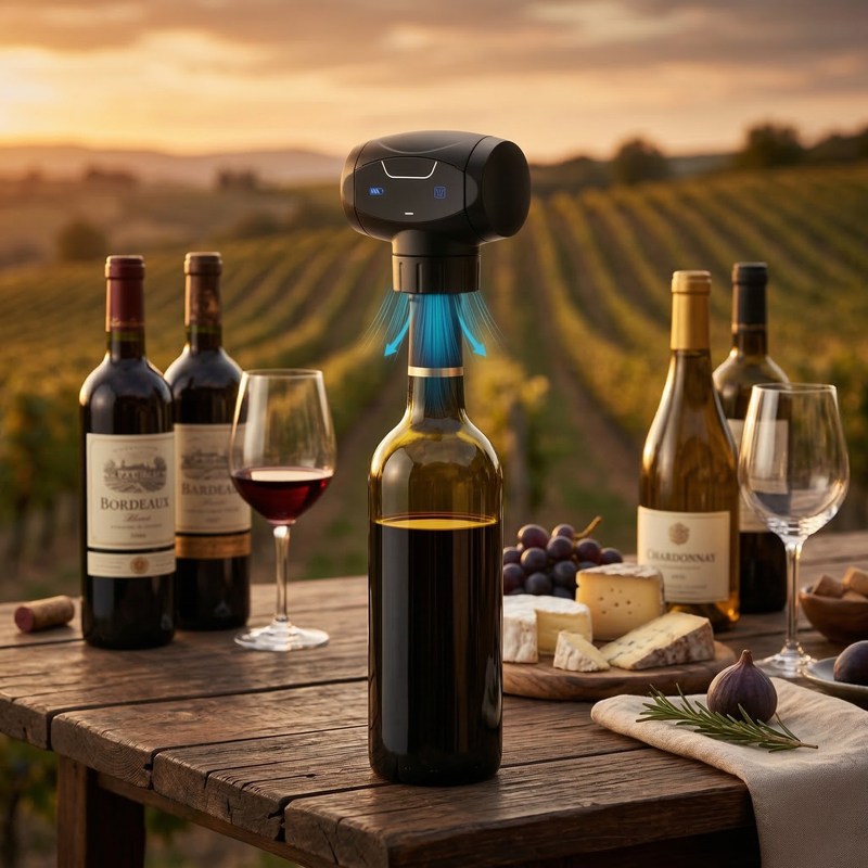 Pompe a vin electrique décor