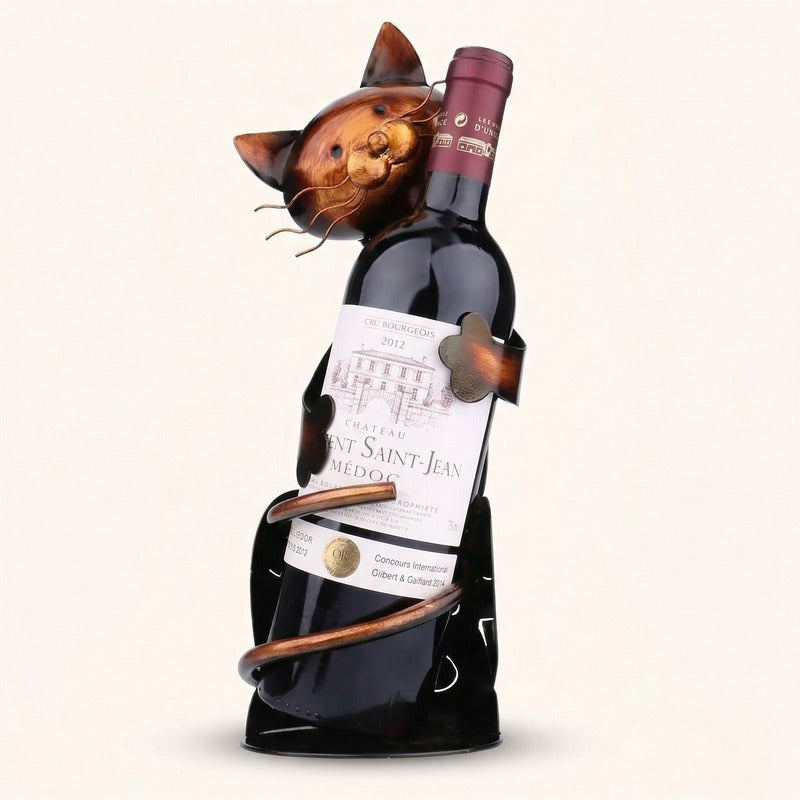 Porte bouteille chat