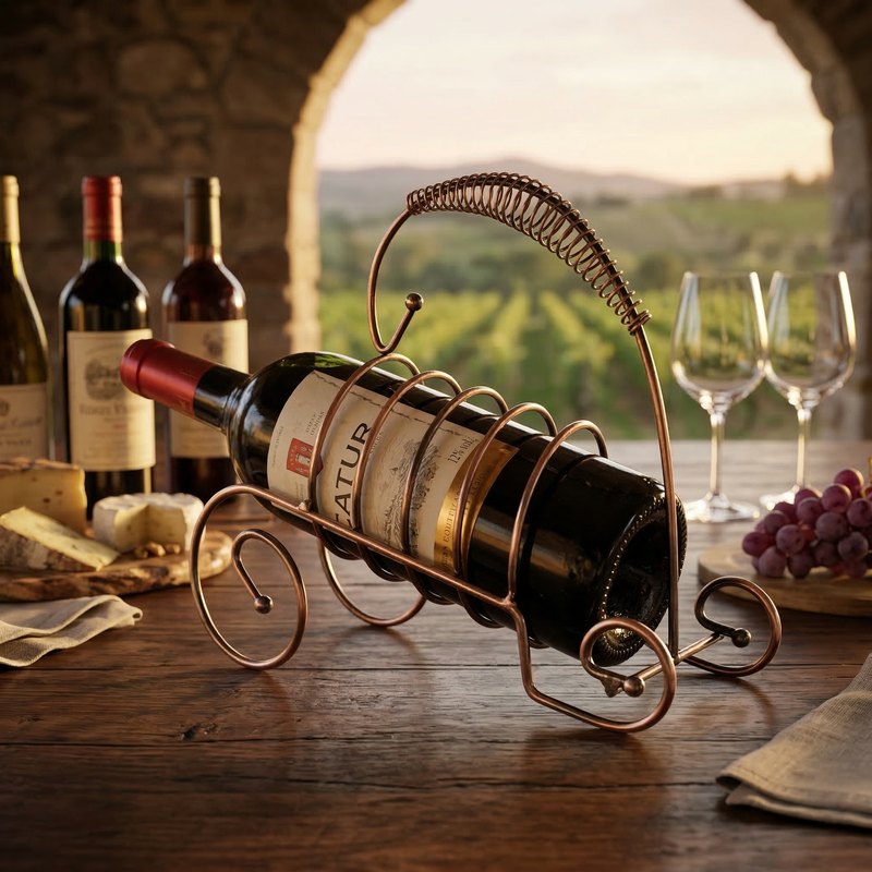 Porte bouteille de vin metal décor