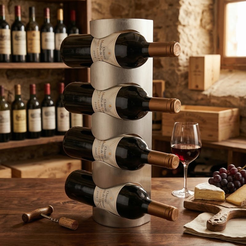 Porte bouteille de vin mural décor