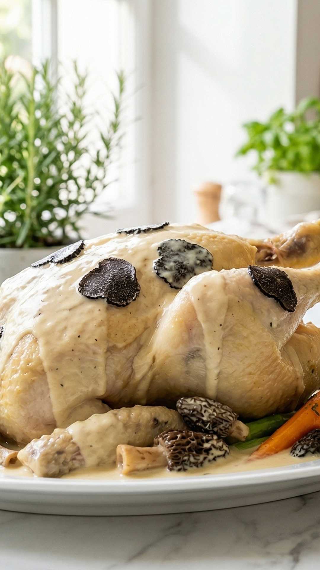 Poularde de bresse 'demi-deuil' Recette Mobile