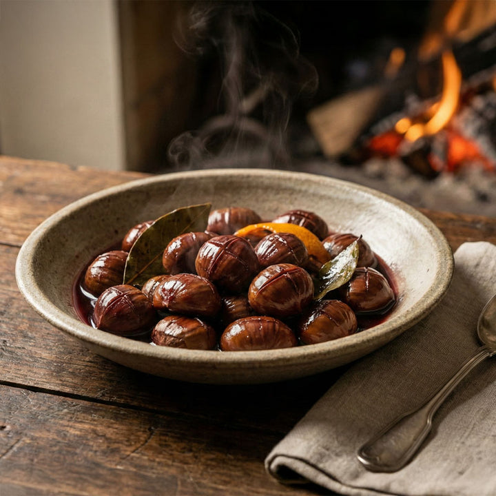 Recette de châtaigne au vin rouge