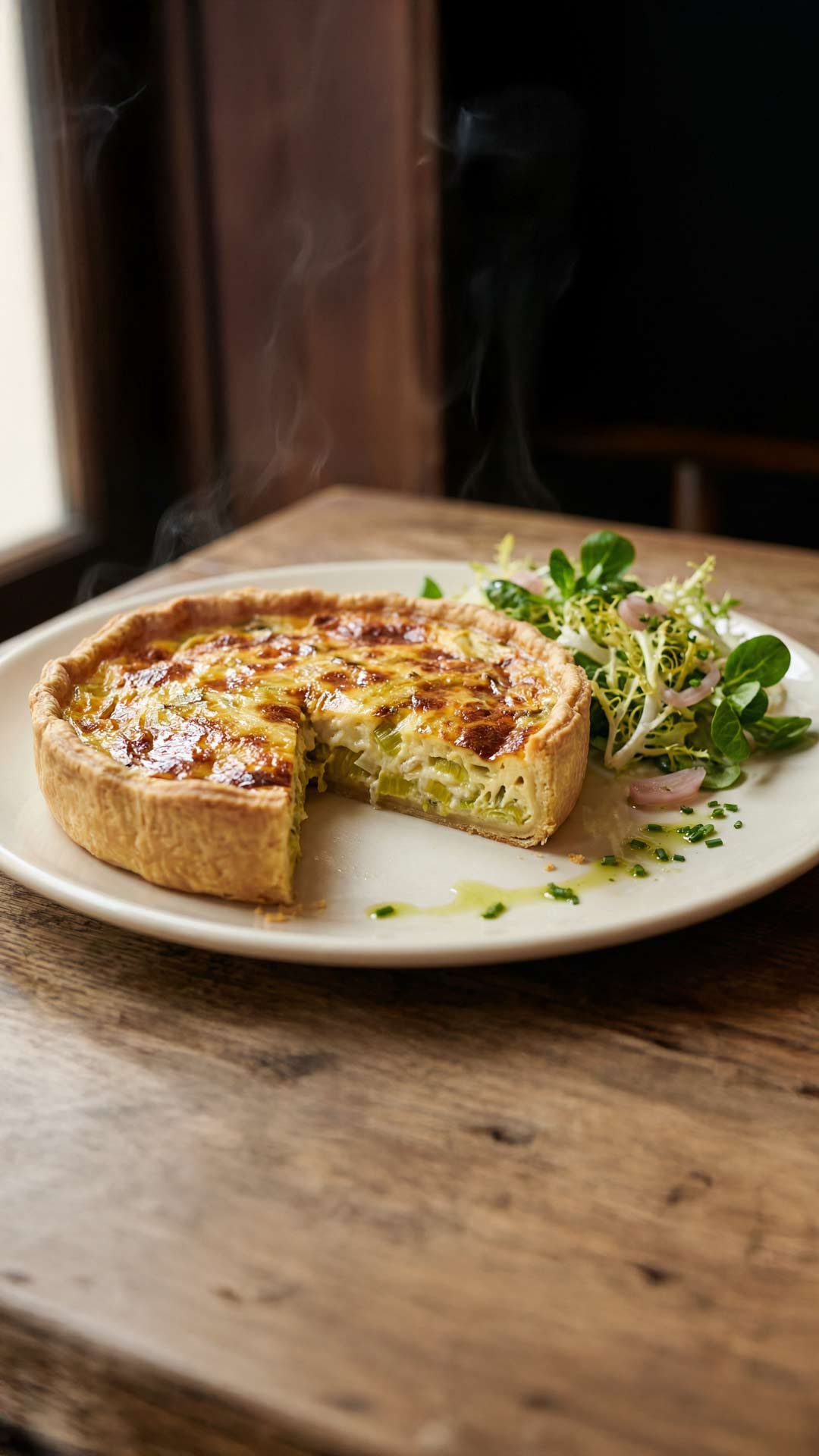 Quiche aux poireaux mobile