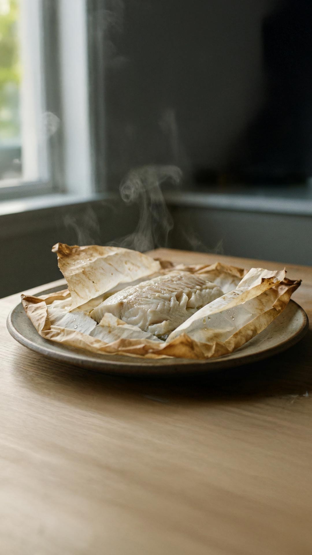 Poisson blanc en papillote au four mobile