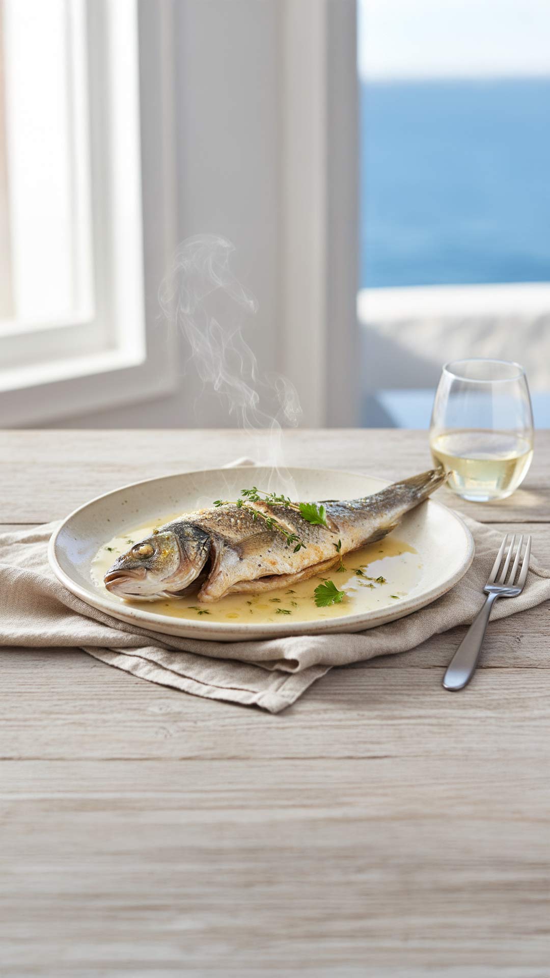 Recette bar au four vin blanc mobile