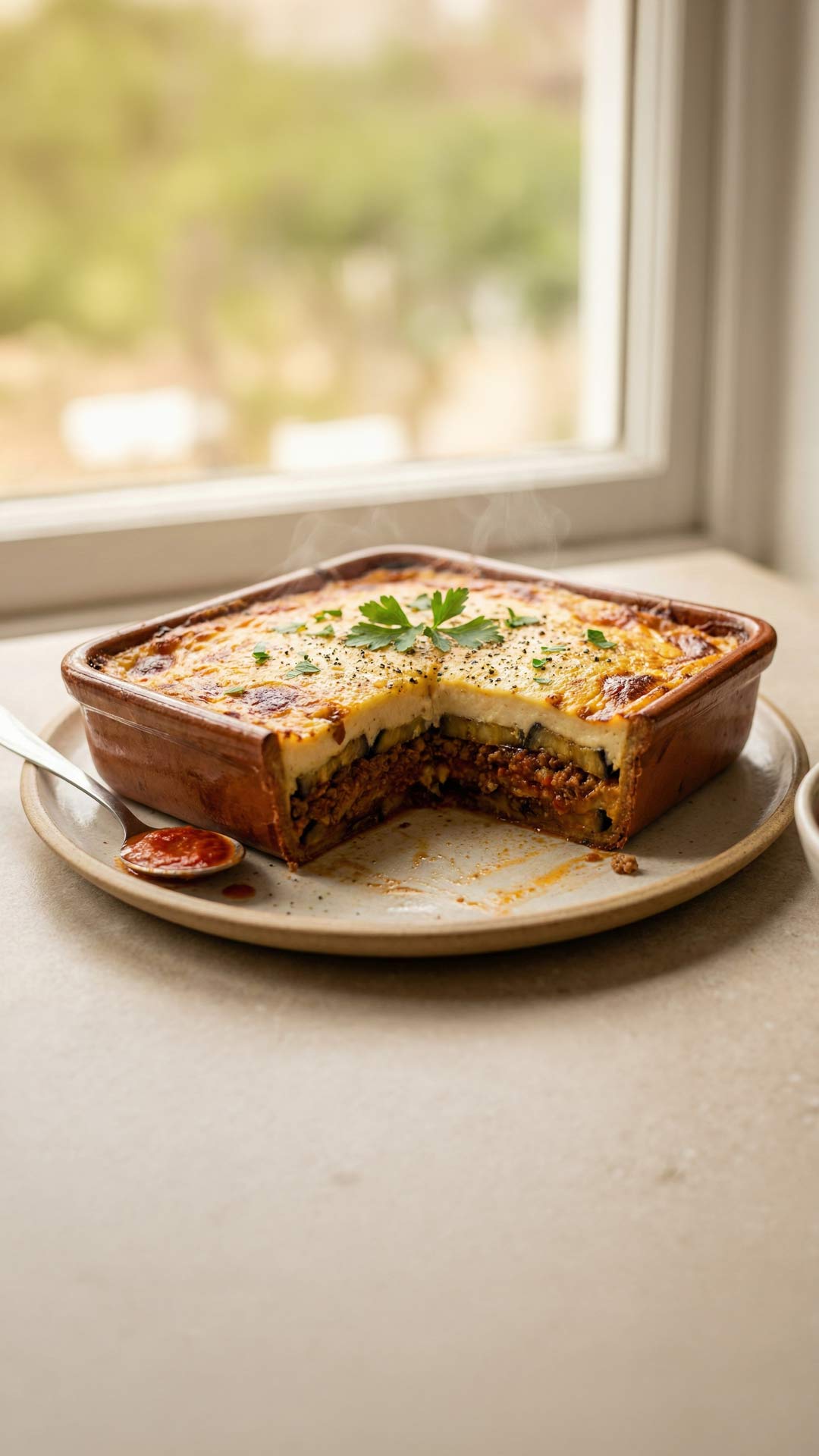 Recette moussaka traditionnelle grecque mobile
