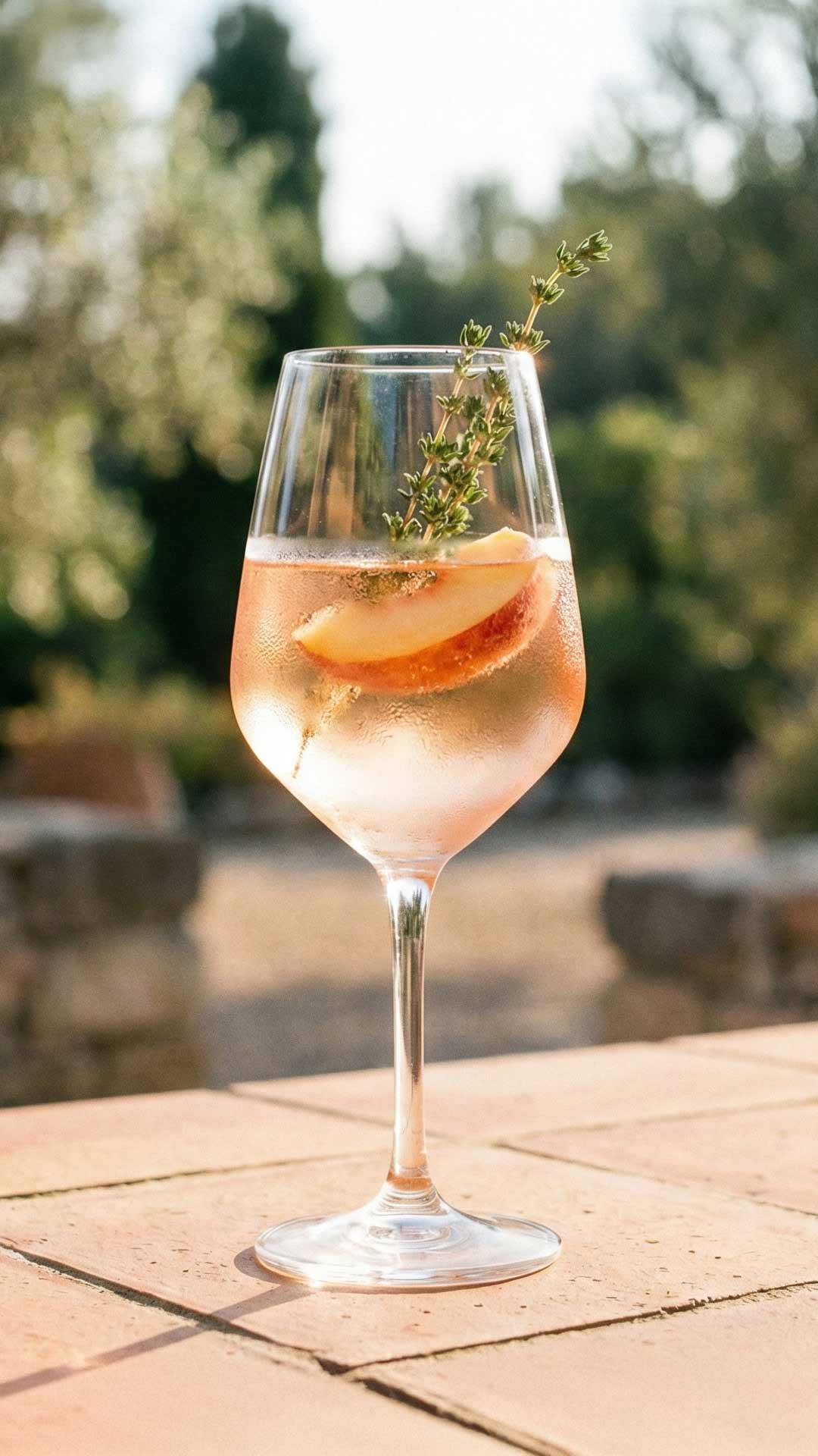 Recette vin de pêche au rosé mobile