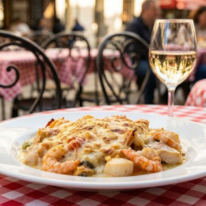 Gratin de fruits de mer à la bretonne et béchamel