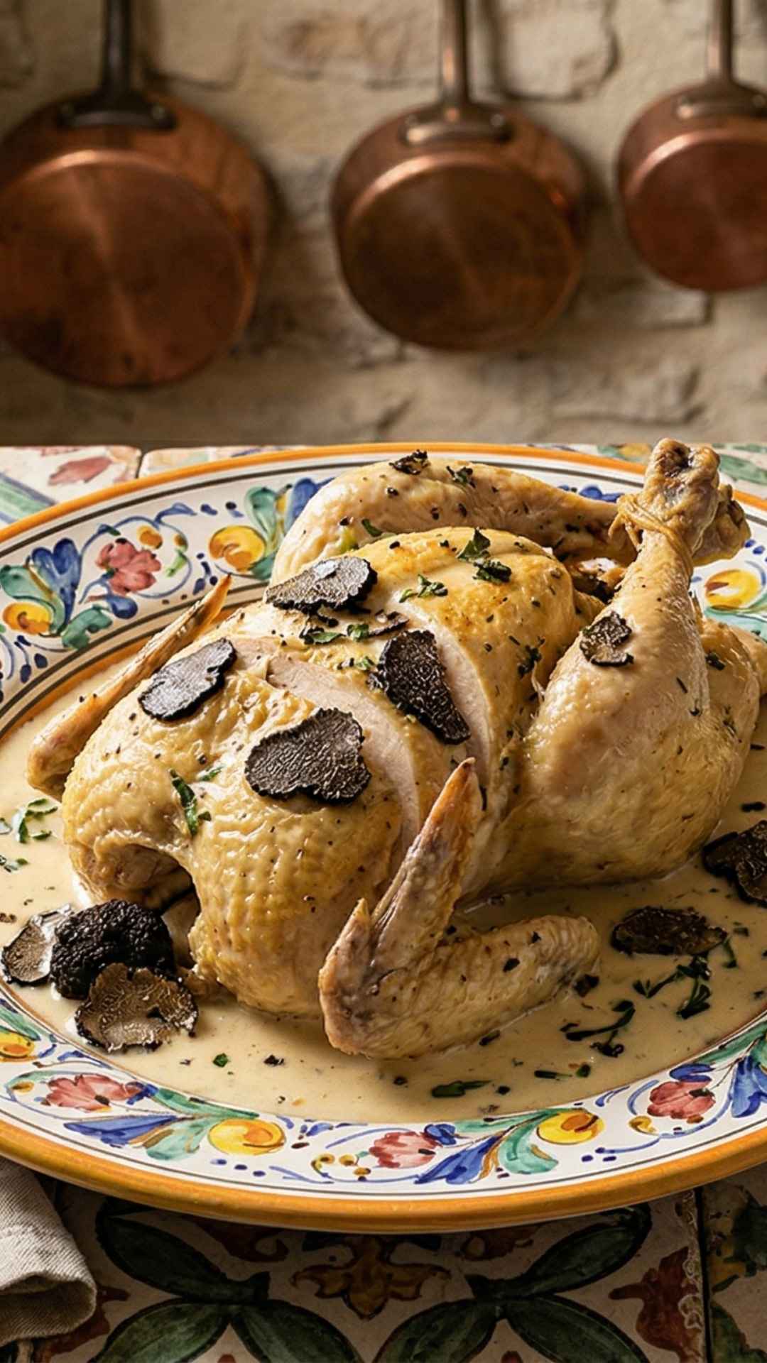 Recette Poularde de bresse demi-deuil Mobile