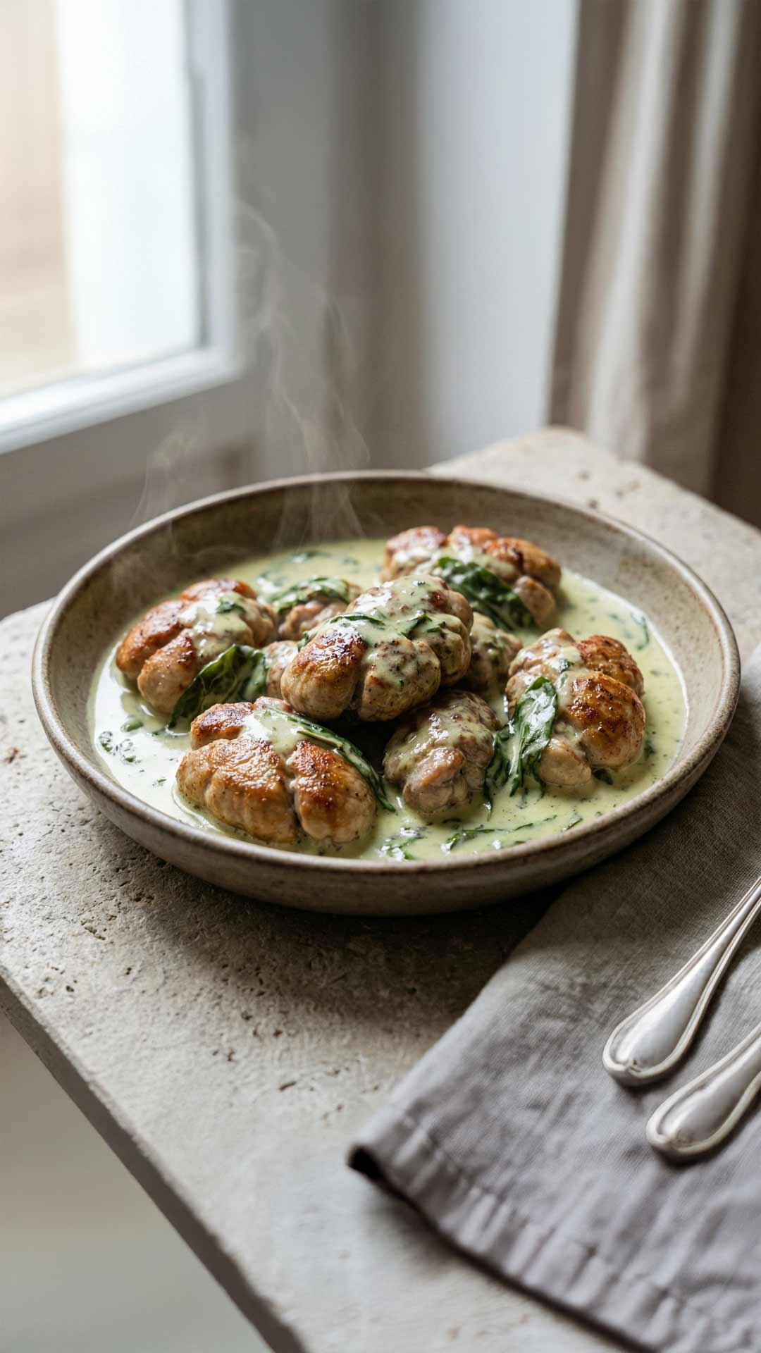 Ris d'agneau au vin blanc mobile