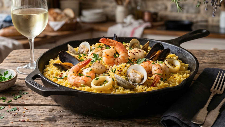 Risotto aux fruits de mer et safran