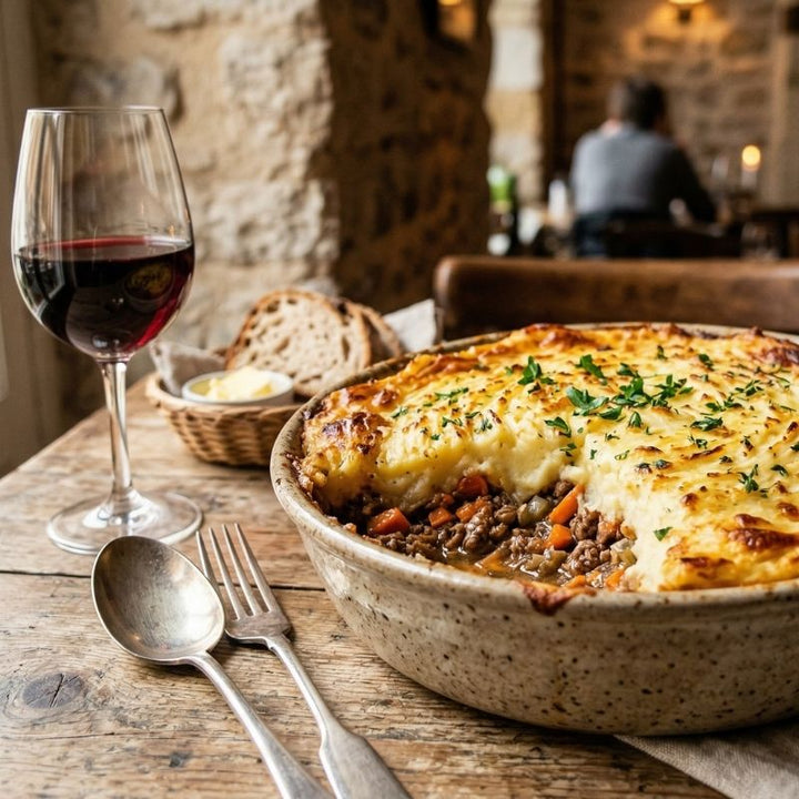Cottage pie au bœuf haché et purée gratinée au four