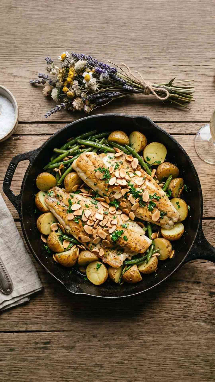 Filets de sandre meunière aux amandes