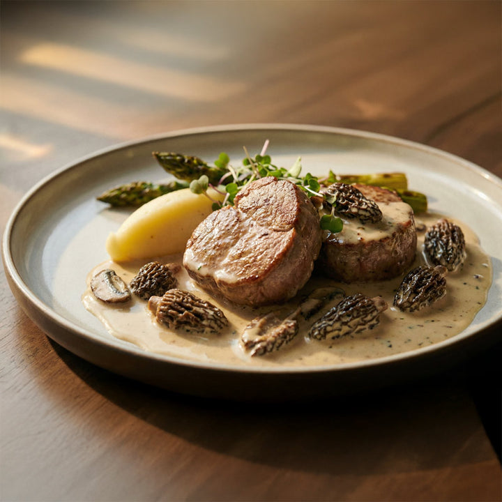 Grenadins de veau aux morilles