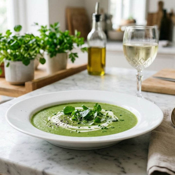 Velouté de cresson frais à la crème