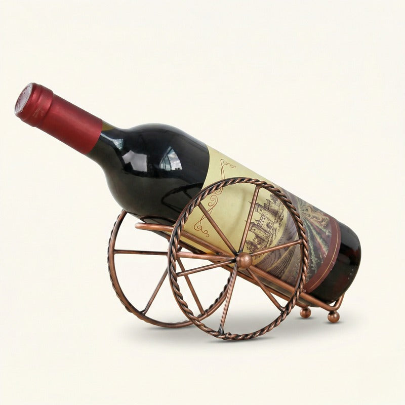 Support bouteille de vin metal décor