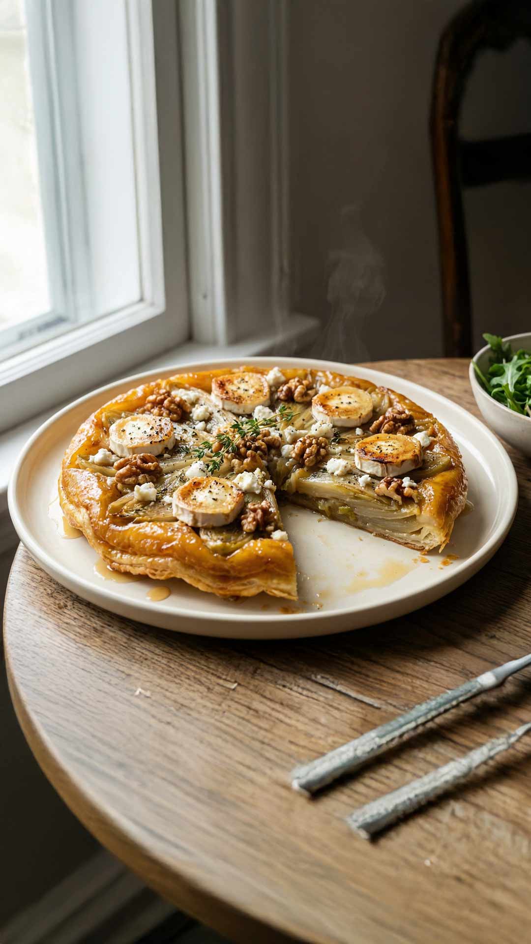 Tarte Tatin d'endives au chèvre et miel mobile