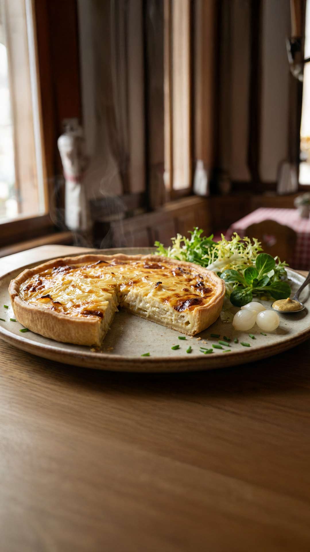 Tarte à l'oignon alsacienne mobile
