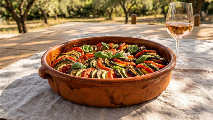 Tian de légumes provençaux au basilic