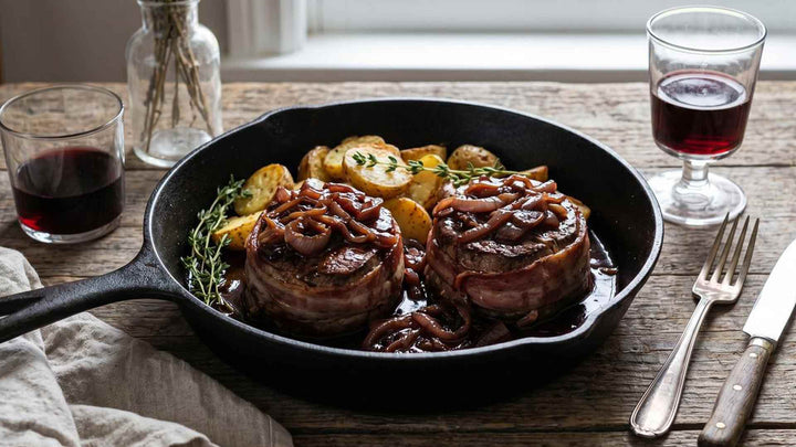 Tournedos de bœuf aux échalotes confites