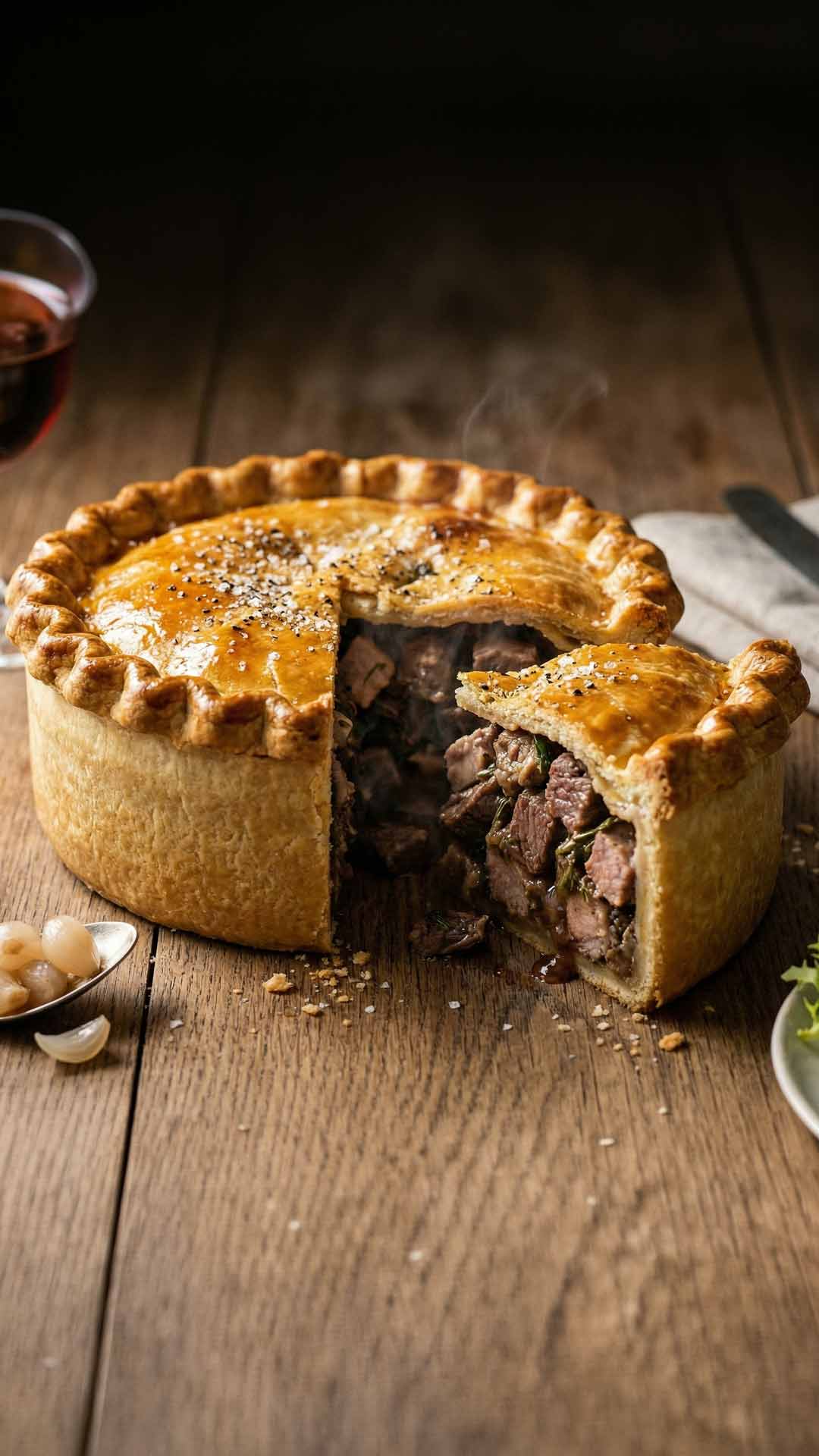 Tourte à la viande marinée mobile