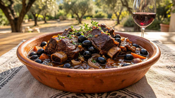 Travers de bœuf mijotés aux olives noires