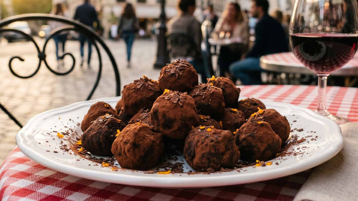 Truffes au chocolat et zestes d'orange