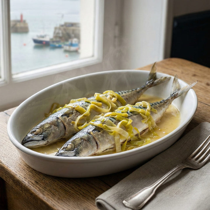 Recette de maquereaux au vin blanc et poireaux