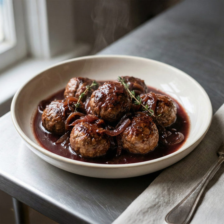 Recette de boulettes au vin rouge