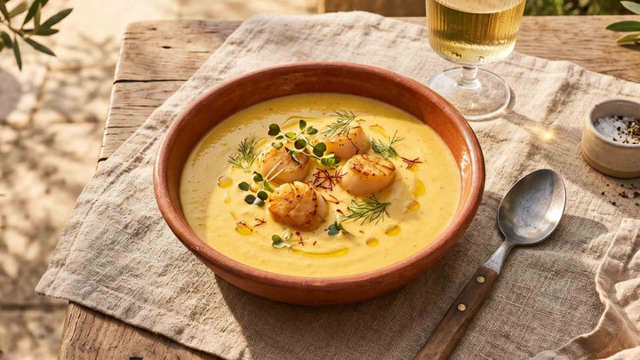 Velouté de Saint-Jacques au safran