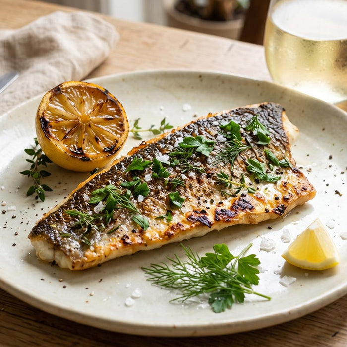Poisson blanc grillé