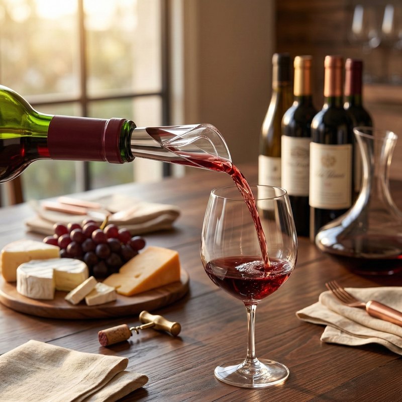 Aerateur de vin bec verseur décor Image