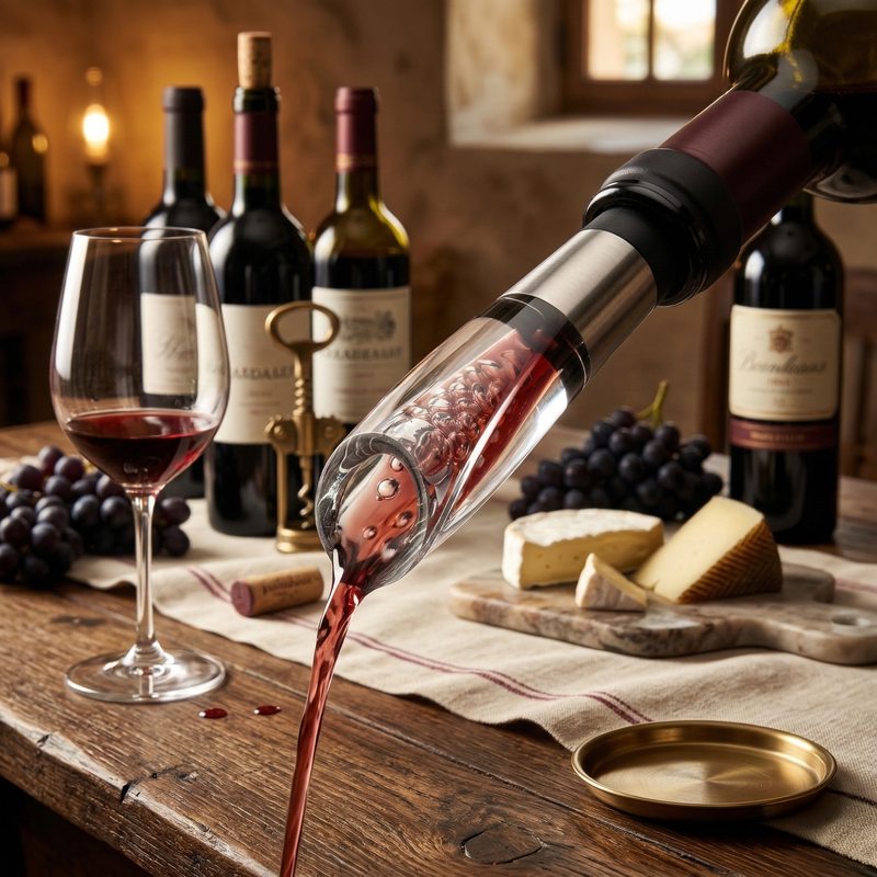 Bec verseur vin décor