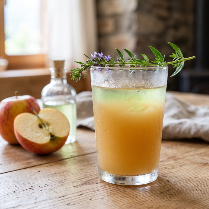Hysope et jus de pomme