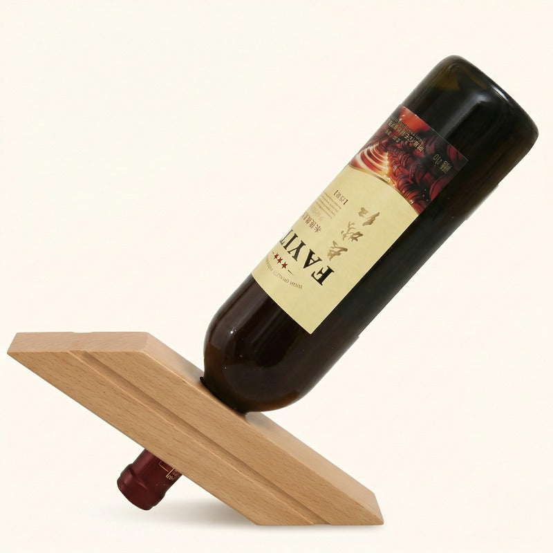 Porte bouteille bois equilibre