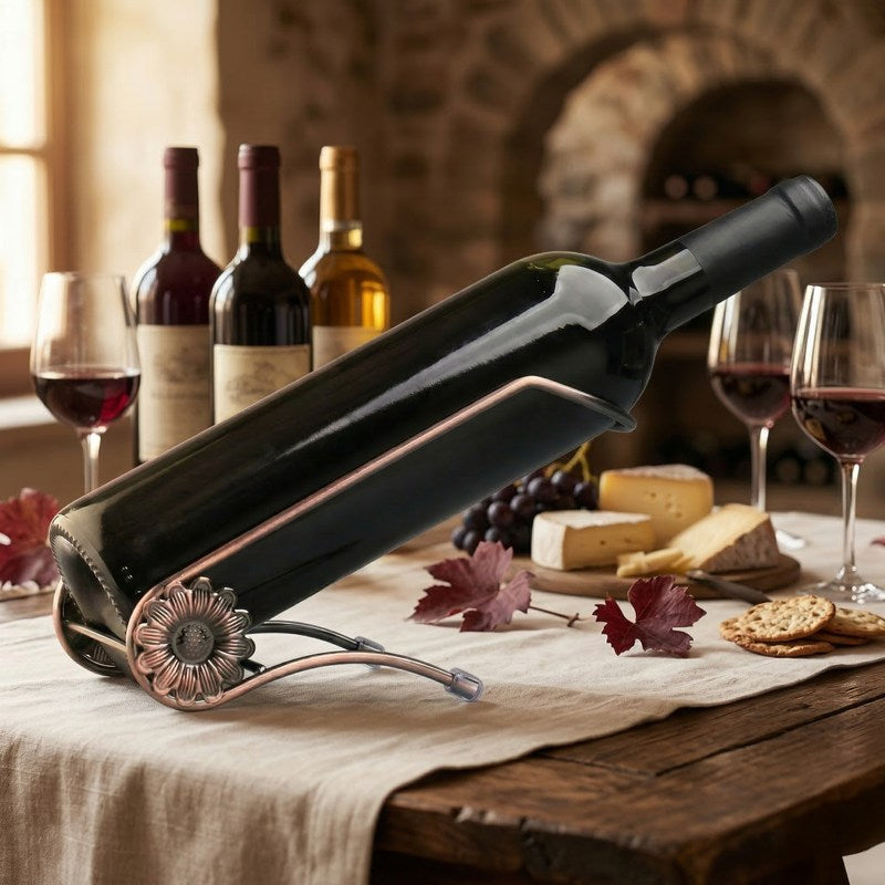 Porte bouteille de vin en fer décor Image