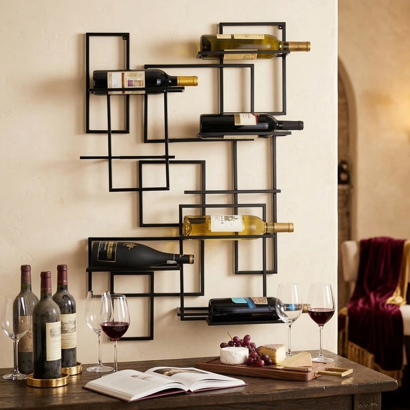 Porte bouteille mural design décor