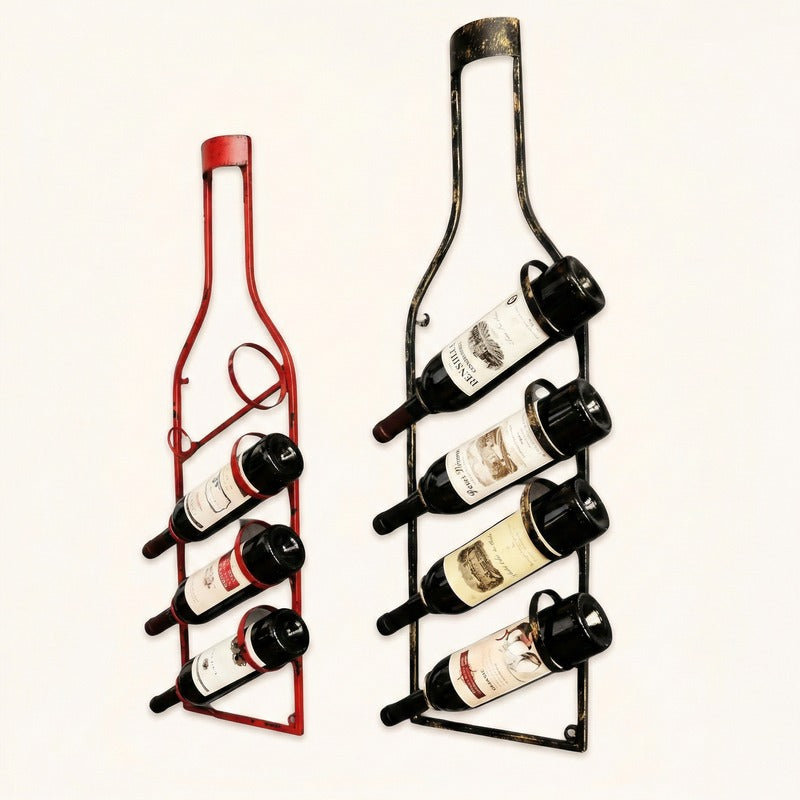 Porte bouteille mural vintage