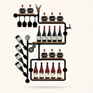 Porte bouteille style industriel