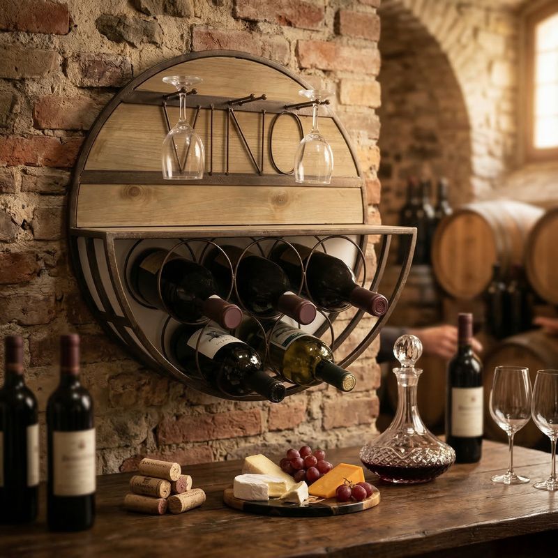 Porte bouteille tonneau décor Image