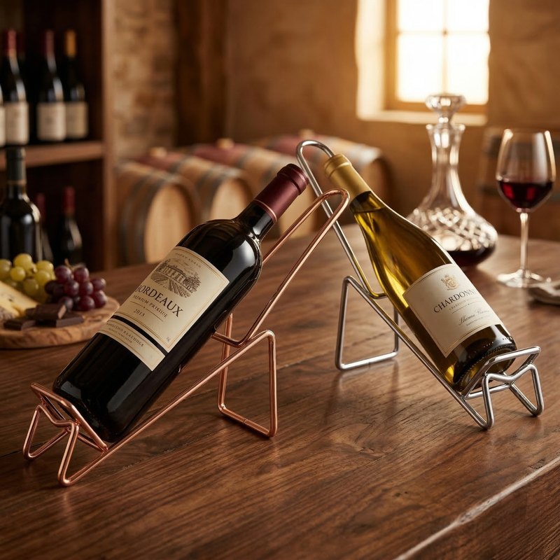 Porte bouteille vin metal décor