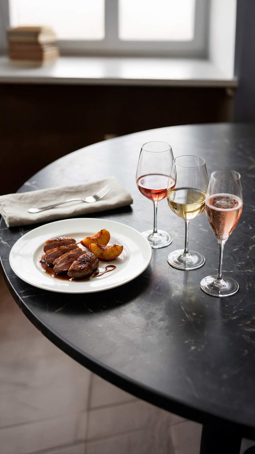 Quel vin avec des magrets de canard aux pêche