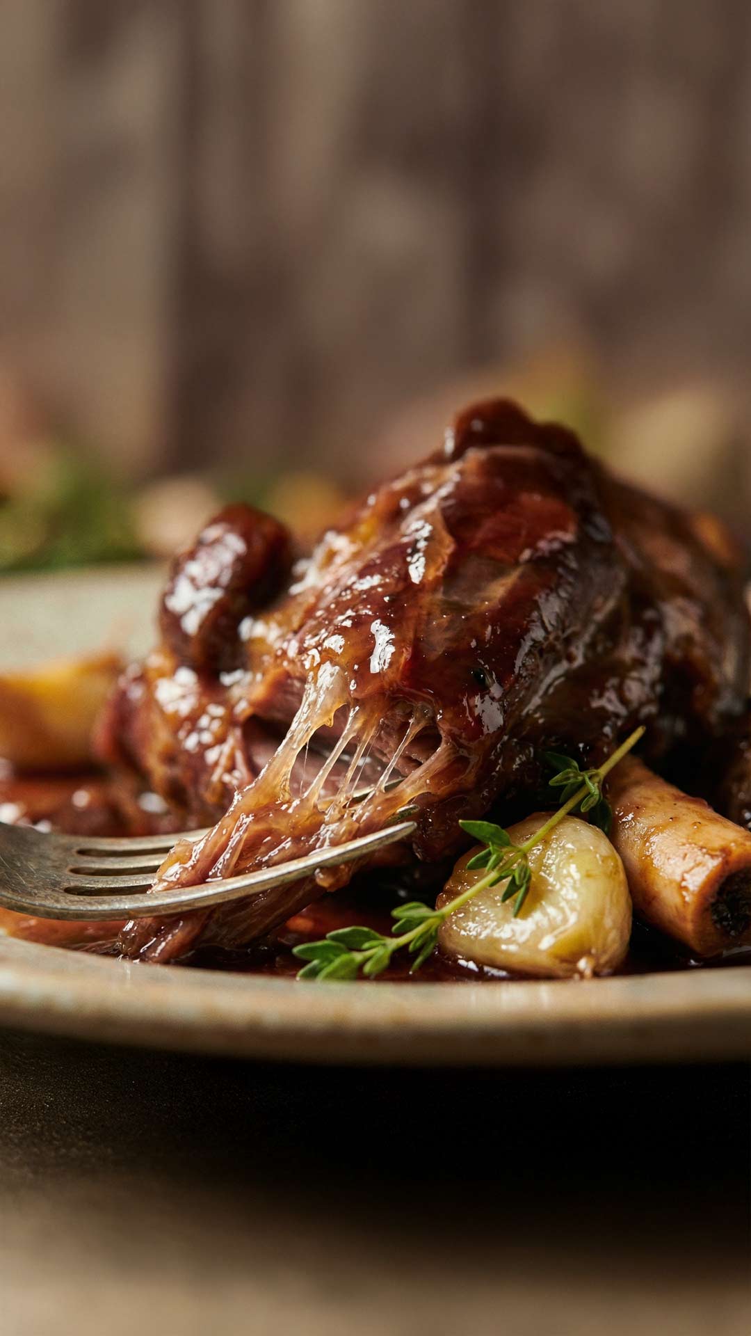 Recette souris d'agneau confite au vin rouge mobile
