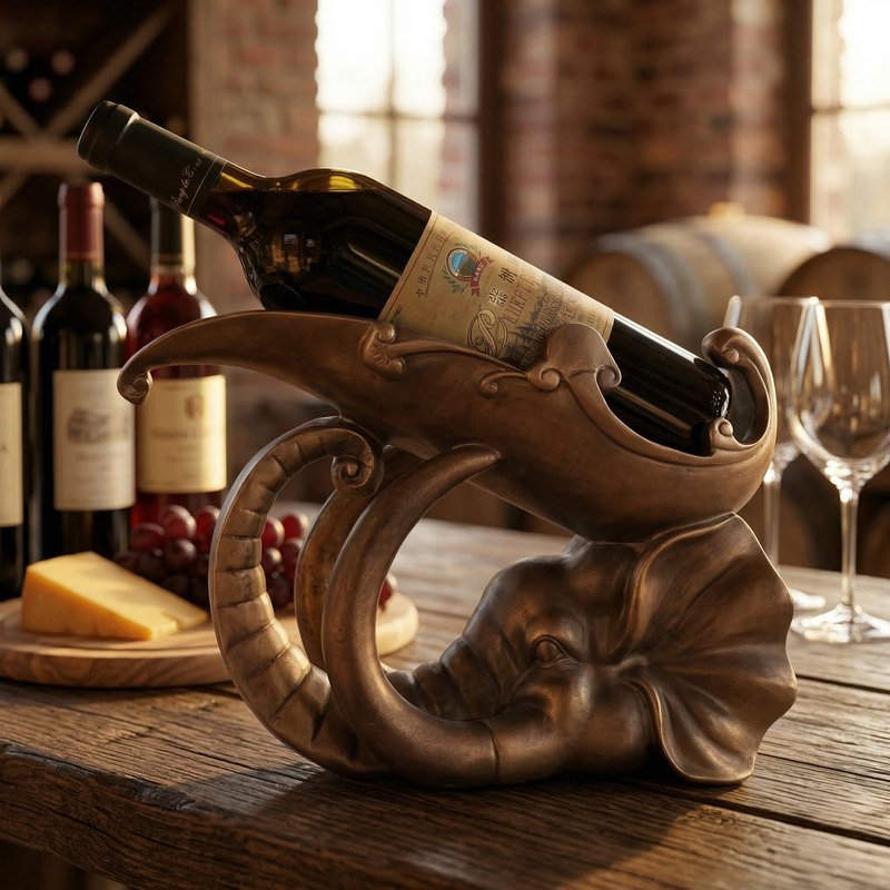 Support bouteille vin original décor Image